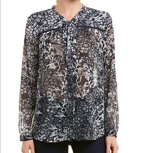 NWT Tie-neck blouse
